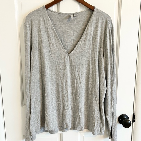 ASOS v neck long sleeve grey top size 22 - Picture 1 of 3